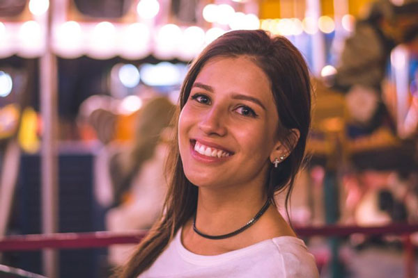 Woman with beautiful smile